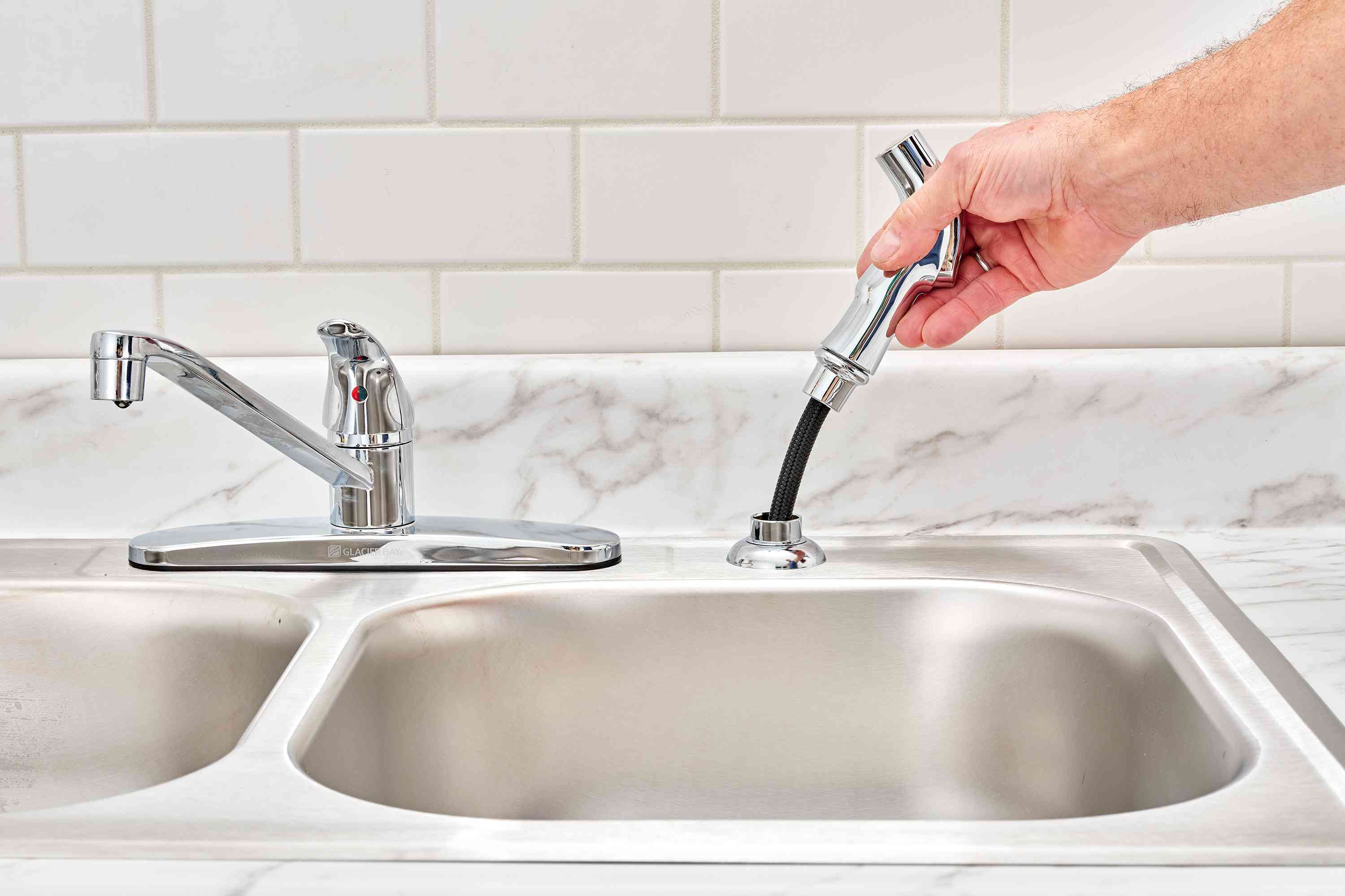 Kitchen tap installation process